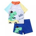 thumbnail image 1 of GYRATEDREAM 2-6Years Shirt Swim Bathing Suit Set-Toddler Boys Swimsuit Rash Guard Two Piece Summer Swimsuit Short Sleeve Trunks, 1 of 5