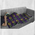 thumbnail image 6 of Mardi Gras Soft Flannel Fleece Blanket, Antique Old Fashioned Motifs in Mardi Gras Holiday Colors Tile Pattern, Cozy Plush for Indoor and Outdoor Use, 50" x 70", Purple Green Yellow, by Ambesonne, 6 of 6