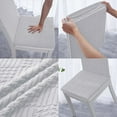 thumbnail image 4 of PRETXORVE Chair Cushions, Chair Covers for Dining Room Stretch Chair Slipcovers with Skirt for Kitchen Seat Protectors Wedding Banquet Decor Kids Spandex Fabric Washable-Seat Cover and Gray, 4 of 6