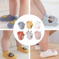 thumbnail image 4 of HLONK 6 Pairs Baby Socks Infant Cotton Low-cut Calcetas Antideslizante Para Bebe White for Boys 0-6 Months Preemie, 4 of 6