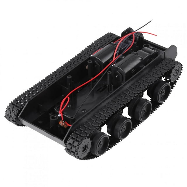 Châssis de Réservoir de Réservoir de Robot en Plastique Absorbé par Choc, Châssis de Robot, Kit de Bricolage de Châssis de Réservoir pour Faire des Jouets de Réservoir Ou des Projets de Robot