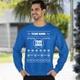 thumbnail image 3 of Ugly Christmas Sweater, Xmas Holiday Mens Womens, Funny Santa Sweatshirt, Custom Baseball Team Ugly Christmas Sweater, 3 of 5