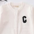 thumbnail image 6 of TOWED22 Baby Girl Cardigan Sweater Long Sleeve Button Up Knit Sweatshirt Jacket Toddler Baby Girl Fall Outfits(White,3-4 Y), 6 of 7