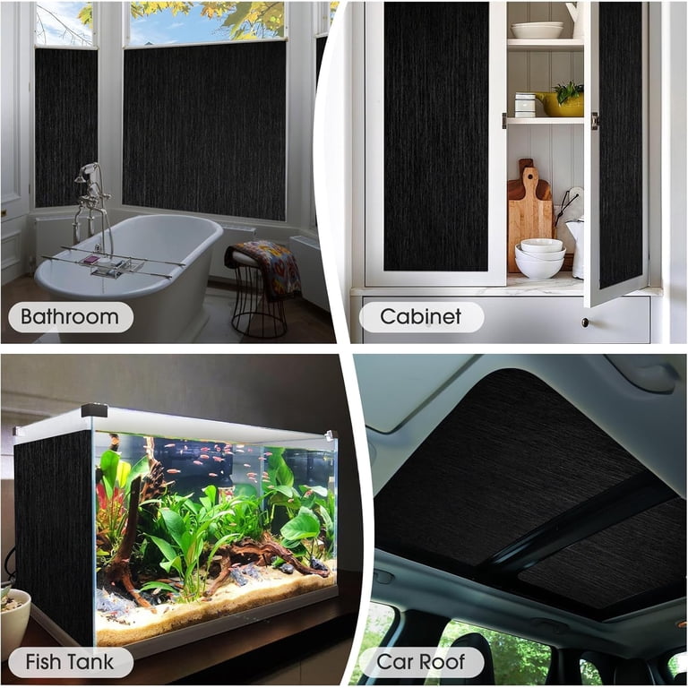 Blackout Window Film, 19.7 x 78.7 Inches, Black photo 8