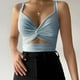 thumbnail image 1 of ICHUANYI Clearance Women Solid Sexy Appliques Sleeveless Pullover Vest Tank Crop Tops Shirts(Light blue, S) ICHUANYI WER2023080905986, 1 of 6