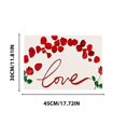 thumbnail image 4 of Fiudx Juego de Manteles Individuales para San Valentín, Diseño de Rayas, Aislamiento Resistente Al Calor, Protección para El Comedor, Decoración de Mesa Navideña, Elegante Posavasos, 2 Piezas para Co, 4 of 6