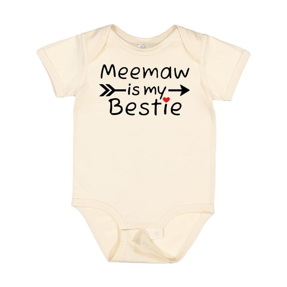 Inktastic Meemaw is My Bestie Boys or Girls Baby Bodysuit