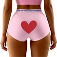 thumbnail image 4 of Yuncity Womens Valentines Day Panties Floral Print Soft Stretch Comfortable Everyday Wear Breathable Hipster Briefs Valentine'S Day Underwear Pink Xxl, 4 of 4