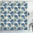 thumbnail image 1 of Ambesonne Floral Shower Curtain, Ombre Romantic Flowers, 69"Wx75"L, Grey Navy, 1 of 3