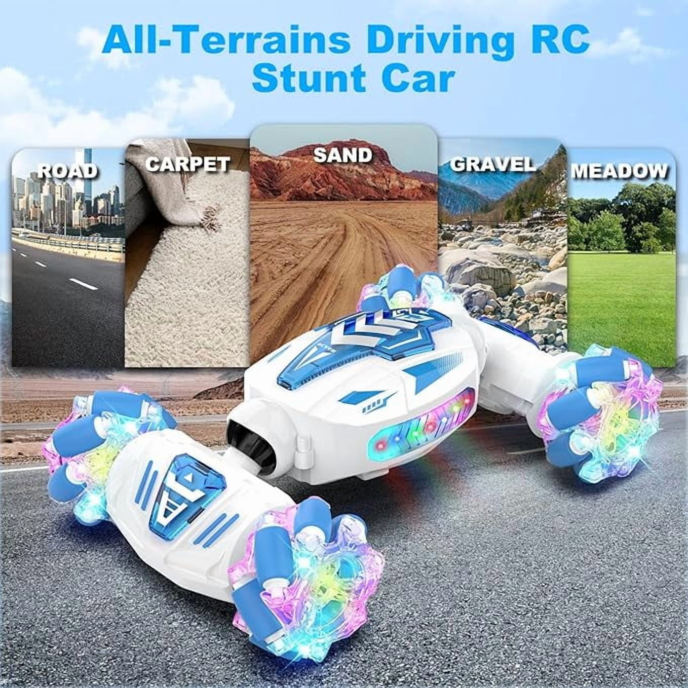 Remote Control Car RC Stunt Car with Lights, 360° Roll Toys for Kids Age 6+ Christmas Birthday Gifts