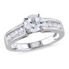 Miabella Women's 1-1/2 Carat T.G.W. Created White Sapphire Vintage Engagement Ring in Sterling Silver