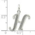 thumbnail image 3 of 925 Sterling Silver Dainty Letter H Initial Name Monogram Necklace Charm Pendant, 3 of 8