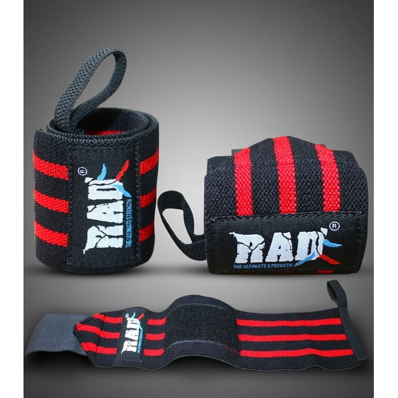 RAD Weight Lifting Training Wraps Wrist Support Gym Fitness Bandage Straps (Green Camo, 12")