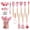 Pink, variant on Hecef 32 PCS Silicone Cooking Utensils Set, 446°F Heat Resistant for Nonstick Cookware
