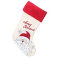 thumbnail image 3 of 3 piezas de medias navideñas de lino bordadas medias navideñas adornos navideños medias colgantes navideños bolsas de regalo JAMW Sencillez, 3 of 5