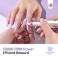 thumbnail image 3 of SAVILAND Professional 50000RPM Electric Nail Drill Cordless – 30s Fast Removal Nail File for Acrylic Nails, Gel Polish, Dip Powder, Rechargeable 1200mAh LCD Nail Drill Machine for Home & Salon, 3 of 8