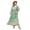 Gum Leaf, variant on Women's Plus Size Floral Tie Neck Flutter Sleeve Maxi Dress 100% viscose Perfect for Summer Occasions This Season
