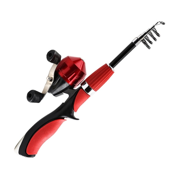Hearth & Gear Set Kids Fishing Set Portable Telescopic Fishing Rod 6 Beginner Pole With Reel Portable Bag Tackle For Boys Girls Youth Telescopic Rod 1pc Speed Hooks Ice Plate Stuff for Mens Ice Bag