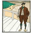 thumbnail image 2 of Penfield, Edward 15x16 Black Ornate Wood Framed with Double Matting Museum Art Print Titled - Man Smoking a Pipe, 2 of 4