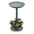 thumbnail image 5 of Alpine Corporation Plastic Bird Bath with Plant Adaptability, Green, 5 of 7
