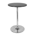 thumbnail image 1 of Pemberly Row Table de Bar Ron 28" en Noir et Chrome, 1 of 1
