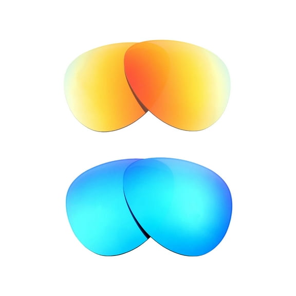 Walleva Polarized Fire Red   Ice Blue Replacement Lenses For Ray-Ban RB4125 Cats 5000 59mm