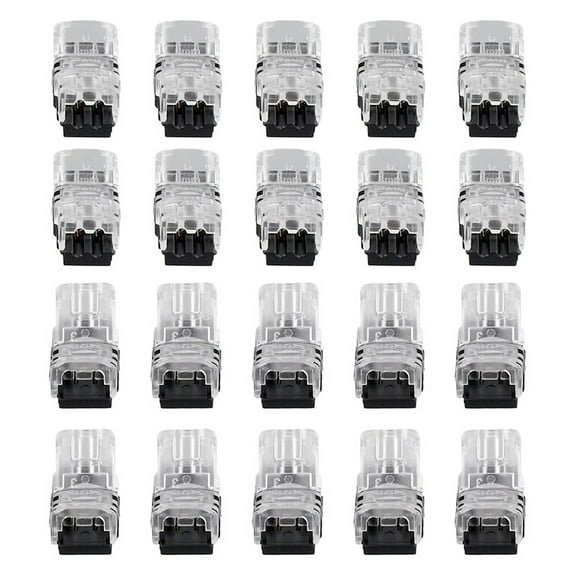 20PCS 2Pin LED Strip Connectors Waterproof 8mm Terminal Connector for Light WS2811 WS2812B