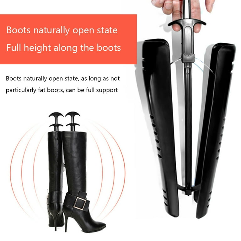 Willstar Automatic Boot Trees Plastic Black Knee High Tall Boots