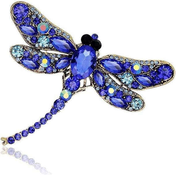 Broche de animal, broche de libélula, broches de cristal con forma de animal, broches de diamantes de imitación para mujeres, niñas, regalo de cumpleaños, suministros para fiestas de bodas y Navidad