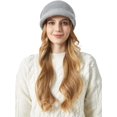 thumbnail image 3 of Womens Winter Hat Warm Knit Hat Slouchy Beanie Cap with Brim, Fleece Lined Ear Protection Beret Hat Newsboy Cap, Winter Gifts Outdoor Daily Adjustable 21.7 - 23.6 Inch, 3 of 7