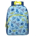 thumbnail image 6 of 15 Inch Fun Printed Backpack with Front Zippered Pockets in Smiling Sharks, 6 of 7