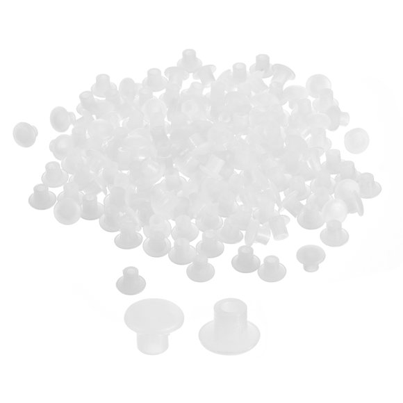 Lot de 200 Bouchons de Trou de Vis en Plastique Dia 5mm(3/16 Pouces), Transparent