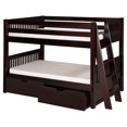 thumbnail image 5 of Camaflexi Twin over Twin Low Bunk Bed - Mission Headboard - Lateral Angle Ladder - Natural Finish, 5 of 6