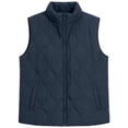 thumbnail image 6 of Plus Size Vest for Women Baeitkot Solid Color Zip Up Sleeveless Outerwear with Pockets Warm Casual Streetwear Navy L, 6 of 8