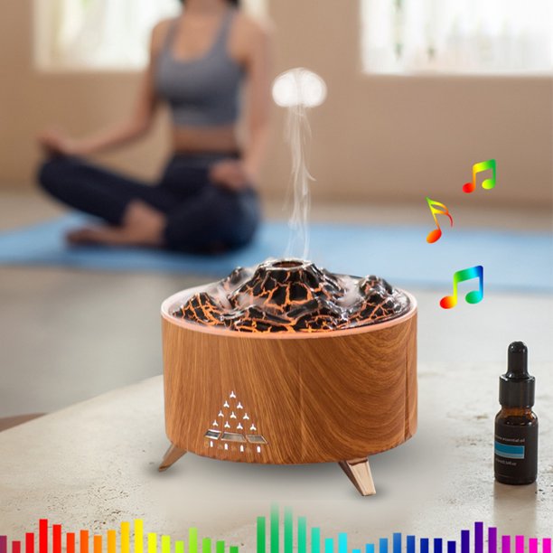 Difusor de aromaterapia de 350ML, altavoz Compatible con Bluetooth para dormitorio, oficina, Yoga