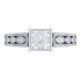thumbnail image 2 of Dazzlingrock Collection 0.10 Carat (Ctw) Sterling Silver Round White Diamond Bridal Millgrain Engagement Ring 1/10 CT, Size 8.5, 2 of 4