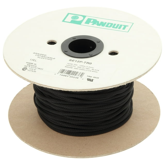 Sleeving Panduit SE25PS-TR0 Pan-Wrap expandible 200 pies, color negro