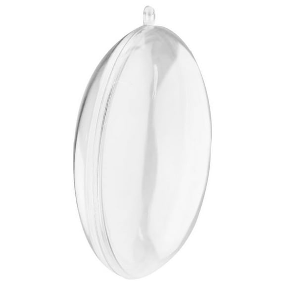 Fillable Plastic Clear Oval Ornament, 4-1/4-Inch, 12-Count