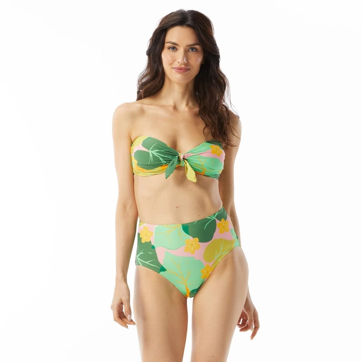 Kate Spade New York Cucumber Floral Tie Bandeau Bikini Top Multicolored LG  (US 10-12) | Walmart Canada