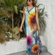 thumbnail image 3 of Vestido Largo Sin Mangas Para Mujer, Sunflower Traje Informal Para Cumpleaños, Verano, 3 of 5