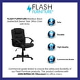 thumbnail image 4 of Emma + Oliver Mid-Back Black LeatherSoft Ripple/Accent Stitch Swivel Task Office Chair, 4 of 12