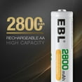 thumbnail image 3 of EBL AA Rechargeable Batteries,12-Pack Double A Battery 2800mAh 1.2V with AA AAA Battery Charger, 3 of 9