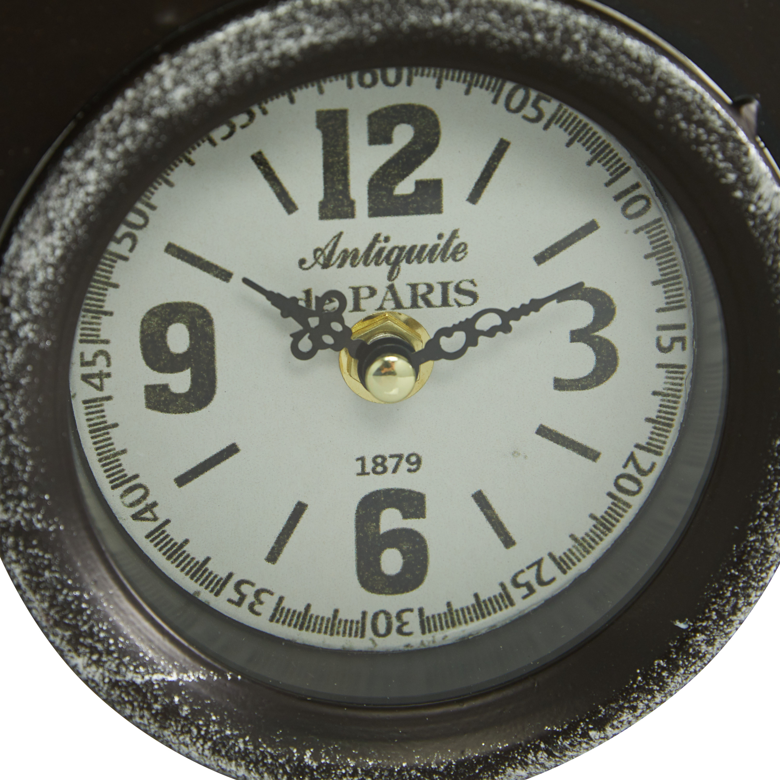 DecMode 8" Black Metal Bike Scooter Clock, Set of 2