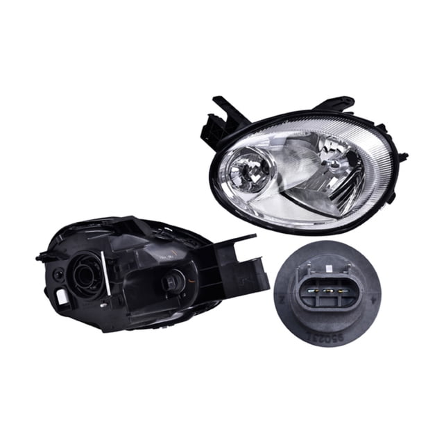 Faro Neon DEPO 2003 A 2005 Dodge Izq Fdo Crom