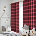 thumbnail image 5 of Blackout Kids Curtains,Red and Black Plaid Pattern Childrens Insulated Curtains Set Of 2,Bedroom Essentials,Toddler Room Decor 52"x84", 5 of 5