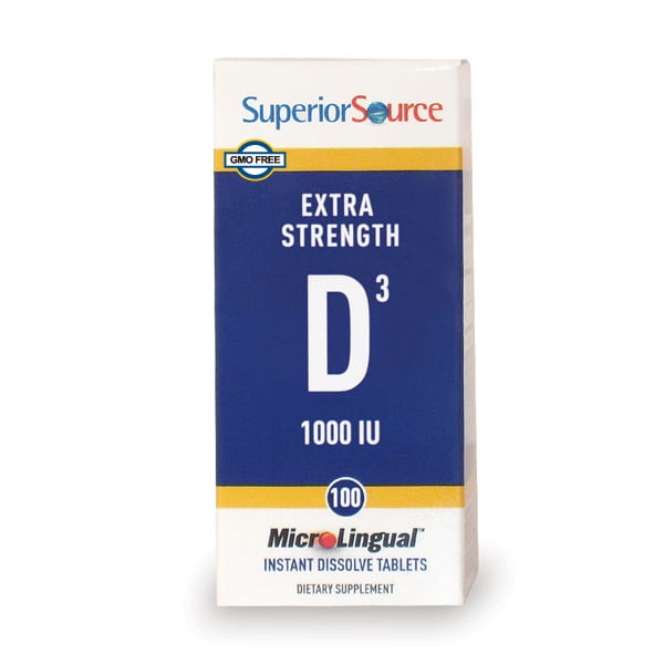 Superior Source Extra Strength Vitamin D3 1,000 IU, MicroLingual? Tablets, 100 Count