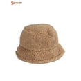 thumbnail image 3 of Spencer Winter Bucket Hat for Women Men Warm Cloche Hats Vintage Faux Fur Fisherman Cap "Khaki", 3 of 7