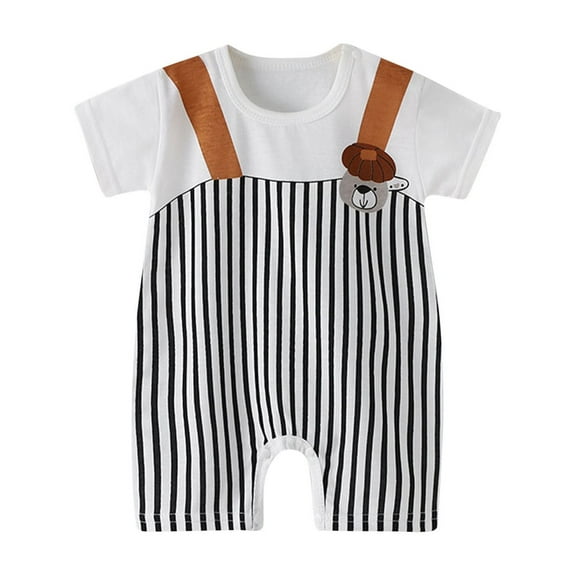 WRKEKC Baby Girl Romper, Baby Boy Jumpsuit, Toddler Baby Girls Boys Short Sleeve Printe Color Cute Print T-Shirt Round Neck Jumpsuit Romper
