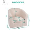 thumbnail image 4 of Ariana 360 Degree Swivel Barrel Chairs, Swivel Accent Chairs for Living Room with Armrest, Bucket Chairs for Home, Modern Accent Chairs, Small Club Chairs for Small Spaces - Ivory, Linen, 4 of 9