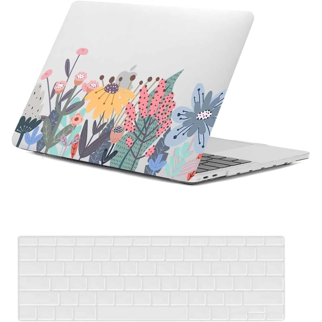 Laptop Cover for MacBook Pro 13 inch 2012-2008 A1278 with CD-ROM, Durable Plastic Laptop Protective Case & Keyboard Cover Skin for MacBook Pro 13 inch,Flowers Cactus